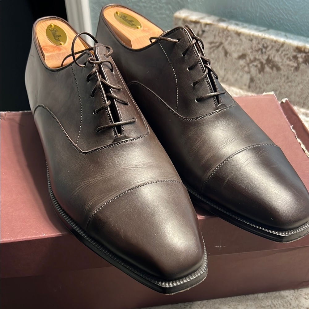Classic Brown Leather Men's Dress Shoes